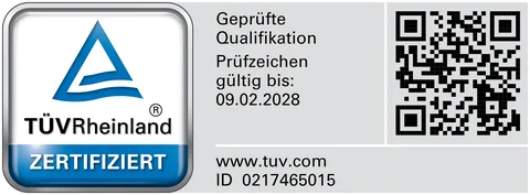 TÜV-Rheinland zertifiziert